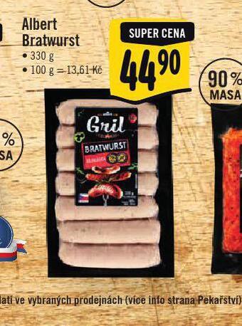 Jip Albert bratwurst nabídka
