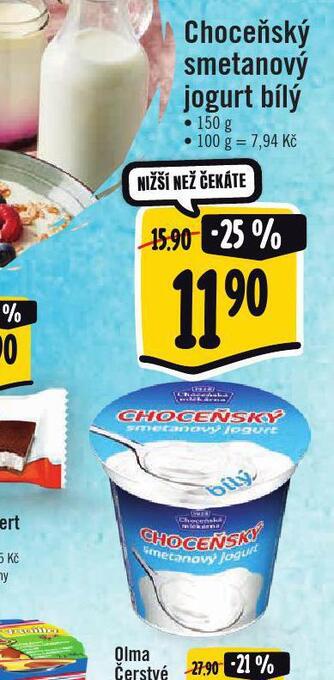 Jip Choceňský smetanový jogurt bílý nabídka