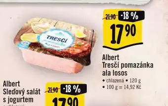 Jip Albert tresčí pomazánka ala losos nabídka