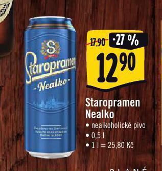 Jip Pivo staropramen nealko nabídka