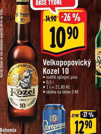 Jip Pivo velkopopovický kozel 10 nabídka