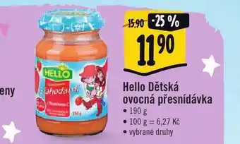Jip Hello dětská ovocná přesnídávka nabídka