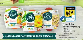 Albert Fresh bistro zeleninové polévky nabídka
