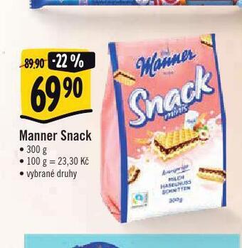 Albert Manner snack nabídka