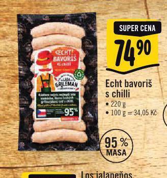 Albert Echt bavoriš s chilli nabídka