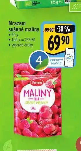 Albert Mrazem sušené maliny nabídka