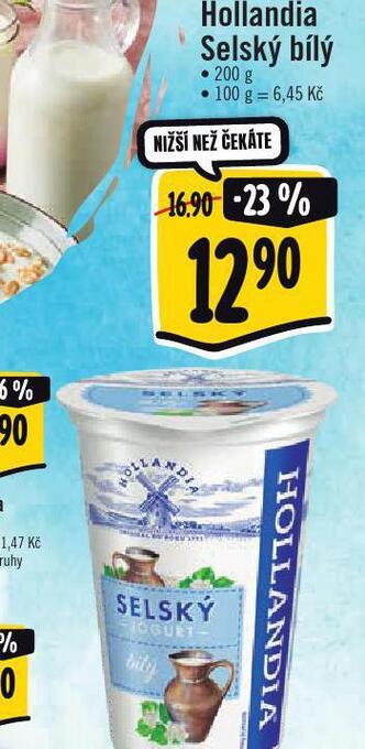 Albert Hollandia selský jogurt nabídka