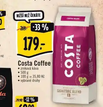 Albert Káva costa coffee nabídka