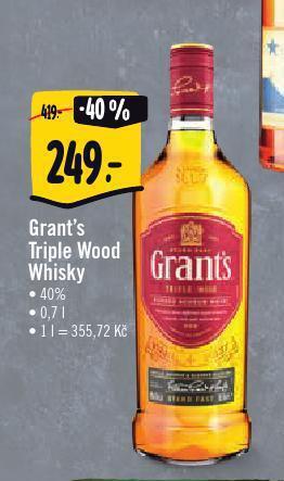 Albert Grant's triple wood whisky nabídka