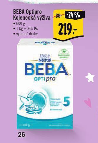 Albert Beba optipro kojenecká výživa nabídka