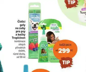 Čistící gely na zuby pro psy a kočky tropiclean