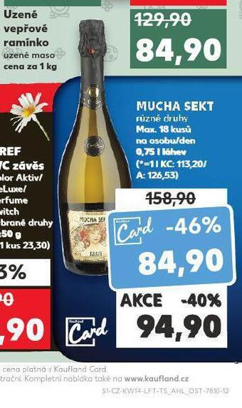 Kaufland Mucha sekt nabídka