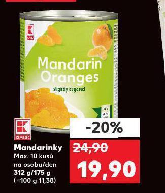 Kaufland Mandarinky nabídka