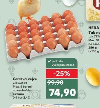 Kaufland Čerstvá vejce m 30 ks nabídka