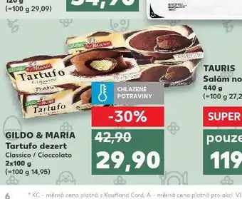 Kaufland Tartufo dezert nabídka