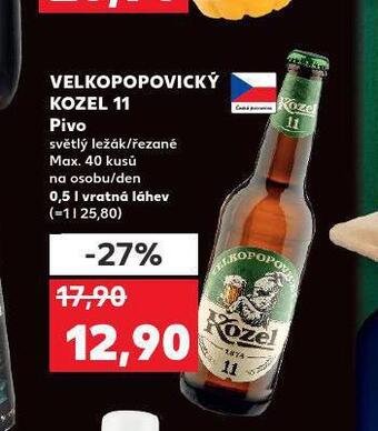 Kaufland Pivo velkopopovický kozel 11 nabídka