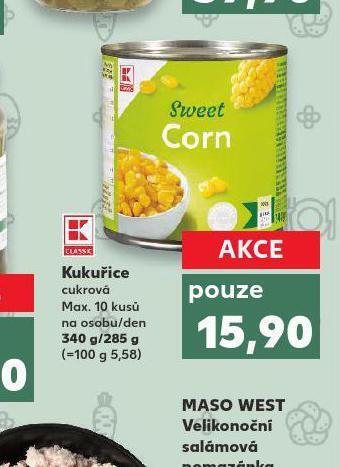 Kaufland Kukuřice cukrová nabídka