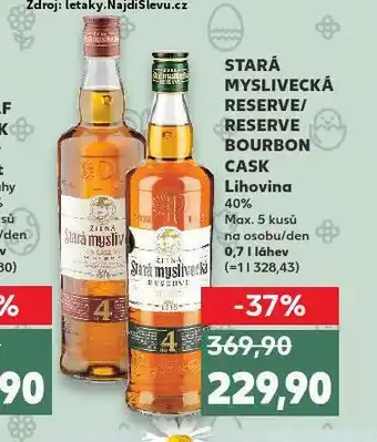 Kaufland Stará myslivecká reserve bourbon cask nabídka