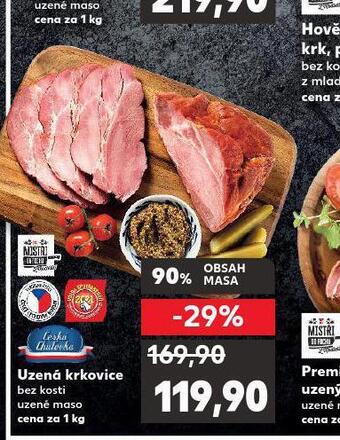 Kaufland Uzená krkovice bez kosti nabídka