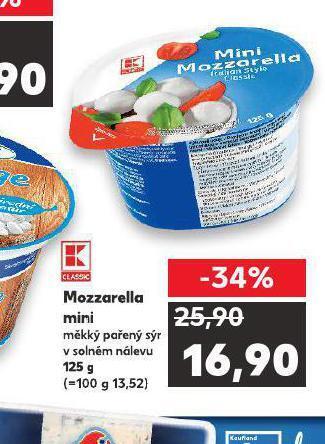 Kaufland Mozzarella mini nabídka