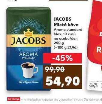 Kaufland Jacobs mletá káva nabídka