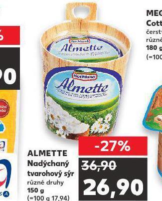 Kaufland Almette nadýchaný tvarohový sýr nabídka