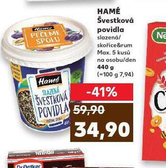 Kaufland Hamé švestková povidla nabídka