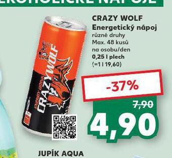 Kaufland Crazy wolf energetický nápoj nabídka