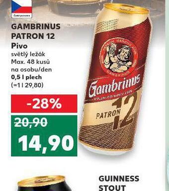 Kaufland Pivo gambrinus patron 12 nabídka
