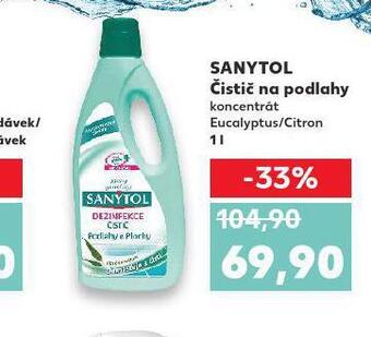 Kaufland Sanytol čistič na podlahy nabídka