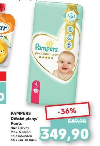 Kaufland Pampers dětské plenky nabídka
