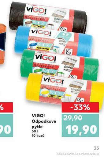 Kaufland Vigo odpadkové pytle nabídka