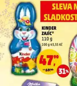 Penny Market Kinder zajíc nabídka