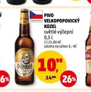 Penny Market Pivo velkopopovický kozel nabídka