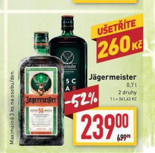 Billa Jagermeister nabídka