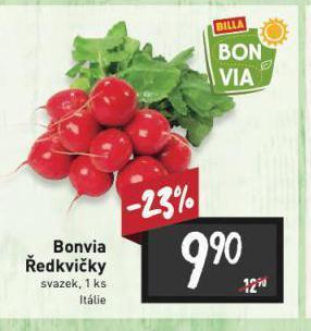 Billa Ředkvičky nabídka