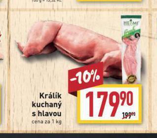 Billa Králík kuchaný s hlavou nabídka