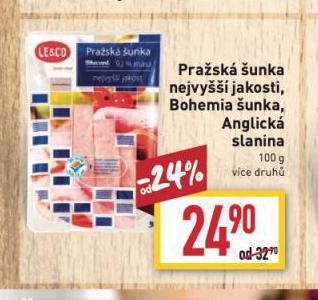 Billa Pražská šunka nabídka