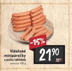 Billa Vídeňské minipárečky nabídka
