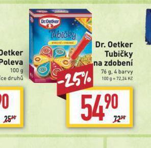 Dr. oetker tubičky na zdobení