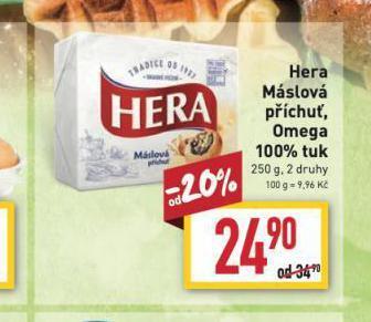 Billa Hera máslová příchuť nabídka