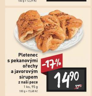 Billa Pletenec s pekanovými ořechy nabídka
