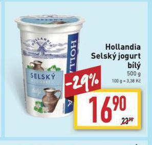 Billa Hollandia selský jogurt nabídka