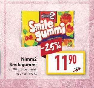 Billa Nimm2 smilegummi nabídka