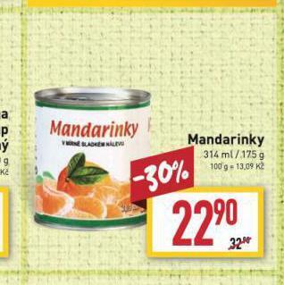 Billa Mandarinky nabídka