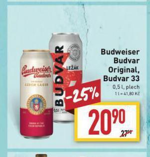 Billa Pivo budweiser budvar nabídka