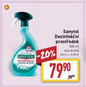 Billa Sanytol dezinfekční prostředek nabídka