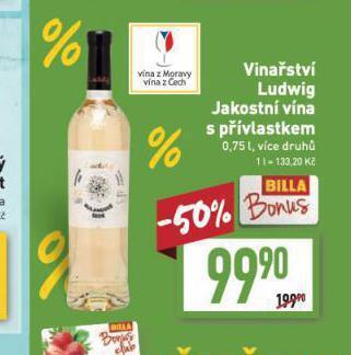 Billa Vinařství ludwig jakostní vína nabídka
