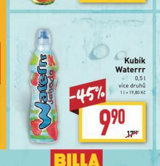 Billa Kubík waterrr nabídka