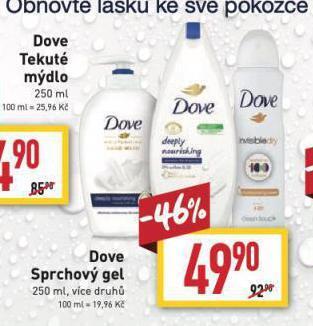 Billa Dove sprchový gel nabídka